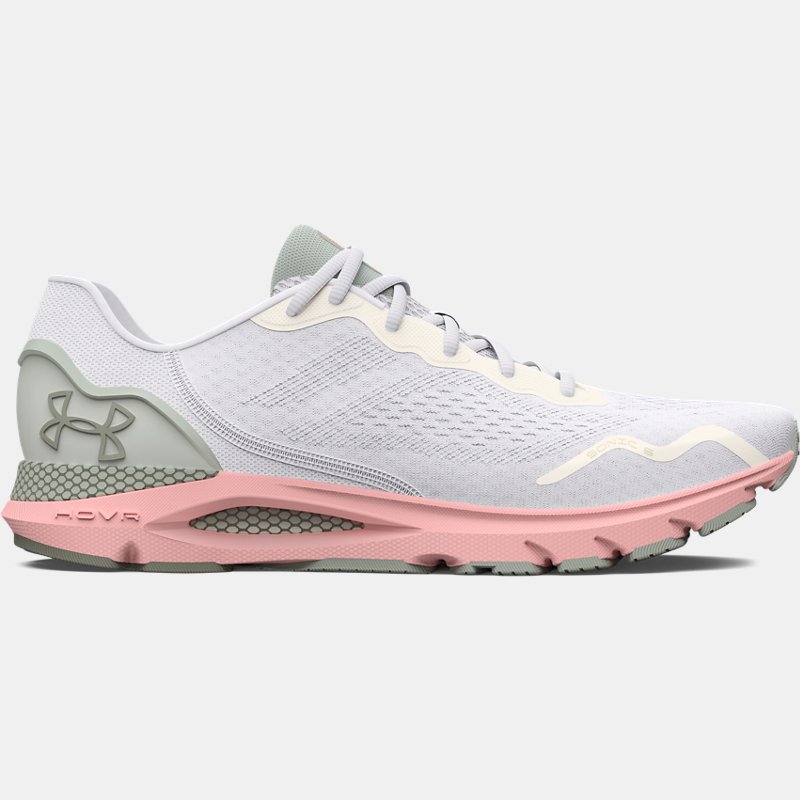 Women's  Under Armour  HOVR™ Sonic 6 Running Shoes White / Olive Tint / Grove Green 8